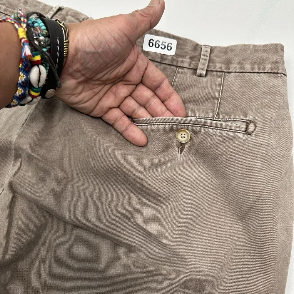 Peter Millar Chino Pants Men 38x36 Brown Pima Cotton Peru Golf Preppy MF14B84